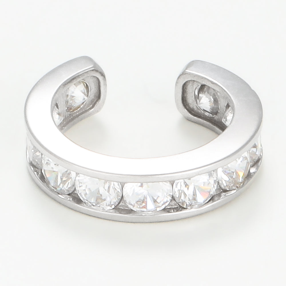 Bijou Cartilage Unitaire "Shining Ear Cuff" - Or Blanc 375/1000