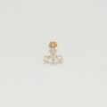 Bijou Cartilage Unitaire "Trinity" Or Jaune 375/1000