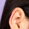 Boucle D'Oreille De Cartilage Unitaire "Lya" - Or Jaune 375/1000