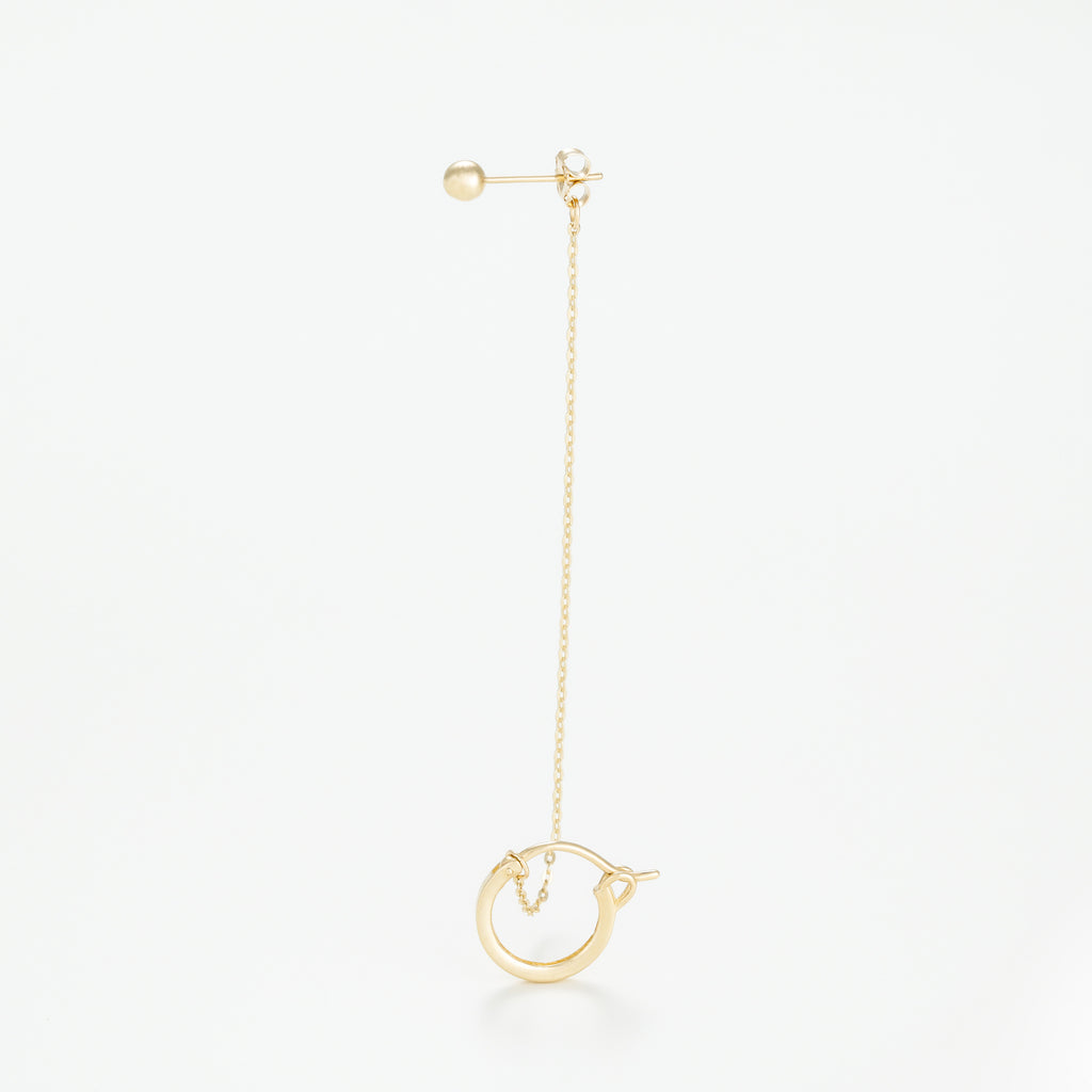 Boucle D'Oreille Unitaire "Pampa"Or Jaune 375/1000