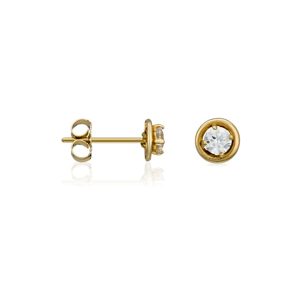 Boucles D'Oreilles "Precious" - Or Jaune 375/1000 Et Zirconium