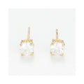 Boucles D'Oreilles "Simply You"  4Mm Or Jaune 375/1000 Et Zirconium