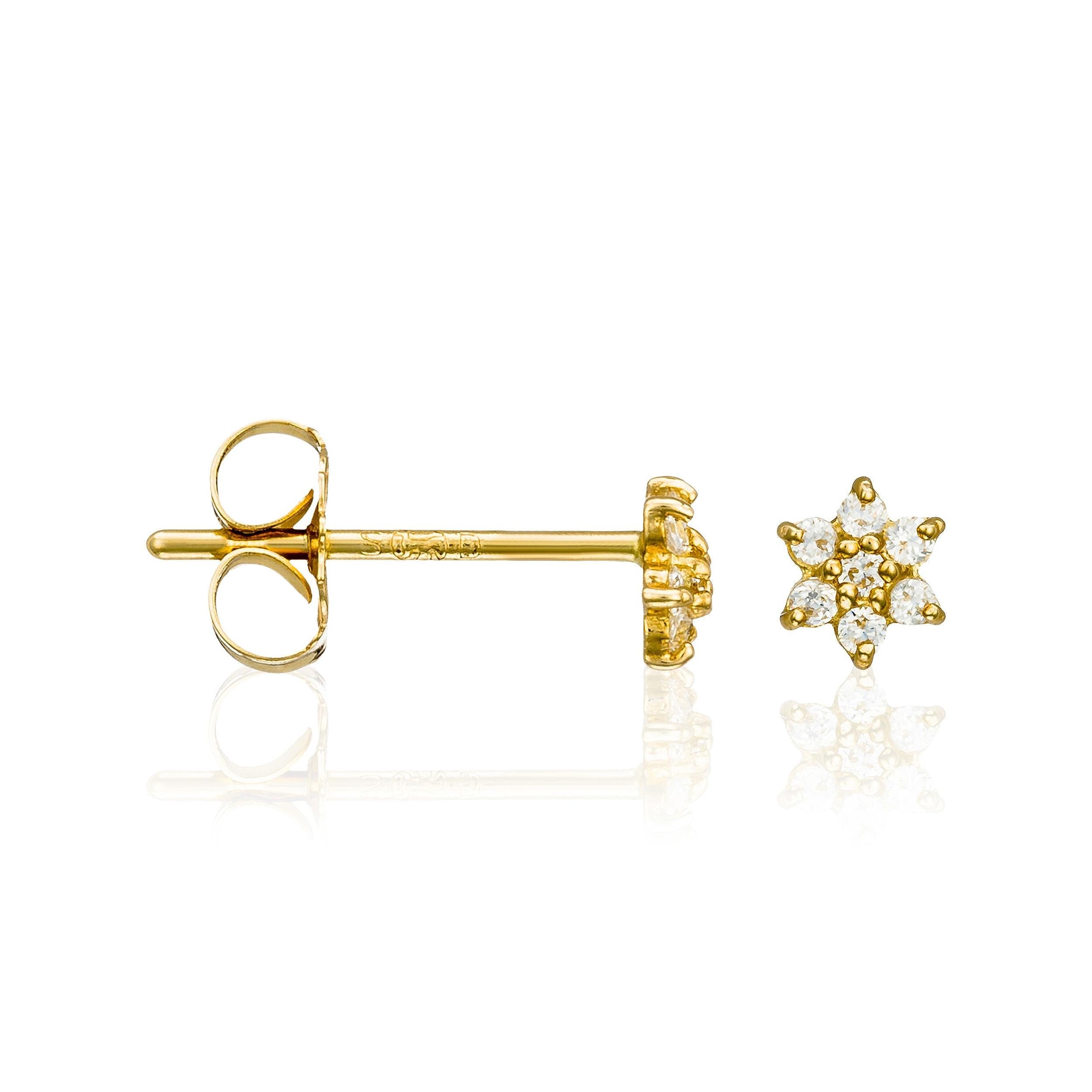 Boucles D'Oreilles "For Her" Or Jaune 375/1000 Et Zirconium