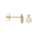 Boucles D'Oreilles "Just Me" Or Jaune 375/1000 Et Zirconium