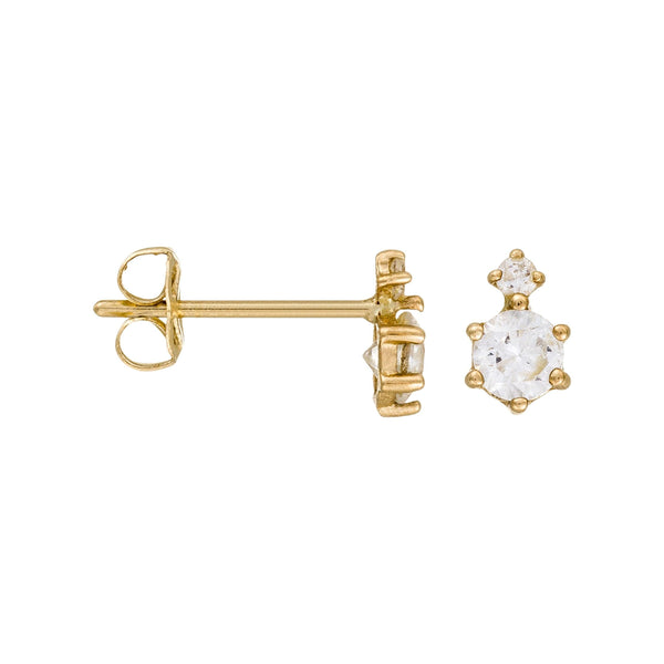 Boucles D'Oreilles "Just Me" Or Jaune 375/1000 Et Zirconium