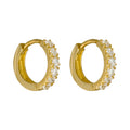 Boucles D'Oreilles "Quality" Or Jaune 375/1000 Et Zirconium