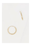 Boucle D'Oreilles "Créoles Simplicité 12 Mm" Or Jaune 375/1000