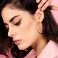 Boucle D'Oreilles "Créoles Elégance" - 50 Mm Or Jaune 375/1000