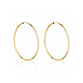 Boucle D'Oreilles "Créoles Elégance" 50 Mm Or Jaune 375/1000