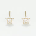 Boucle D'Oreilles "Petite Etoile" - Or Jaune 375/1000 Et Zirconium