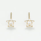 Boucle D'Oreilles "Petite Etoile" - Or Jaune 375/1000 Et Zirconium