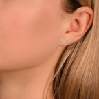 Boucles D'Oreilles "Merveilles Grimpantes" Or Blanc 375/1000