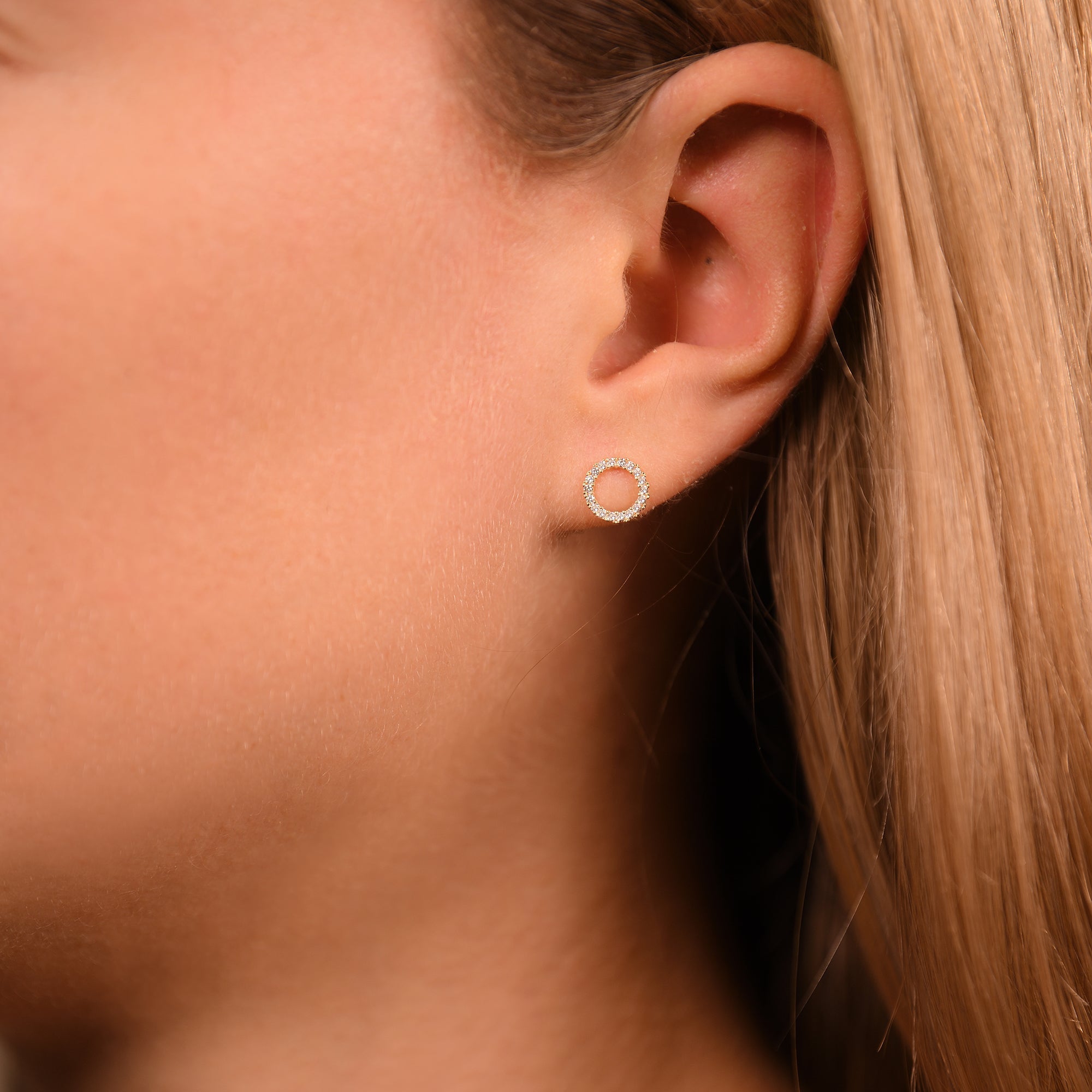 Boucles D'Oreilles "Moon" Or Jaune 375/1000