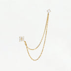 Boucles D'Oreilles Unitaire "Ravello" - Or Jaune 375/1000 Et Zirconium