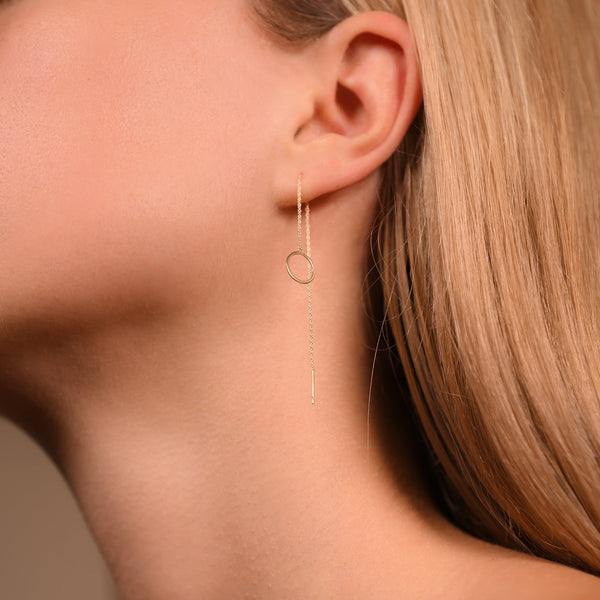 Boucle D'Oreilles "Cercles Imaginaires" Or Jaune