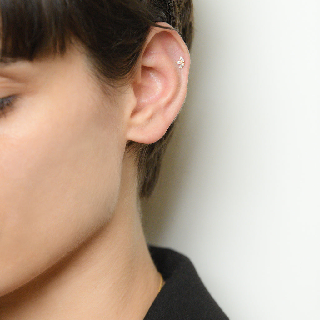 Bijou De Cartilage Unitaire Fleurette Or Jaune