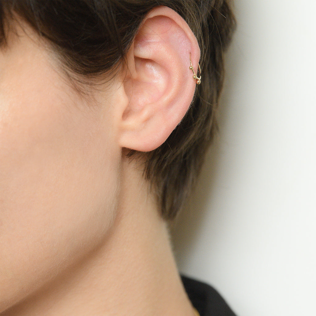 Bijou De Cartilage Unitaire "Médaillon" - Or Jaune 375/1000