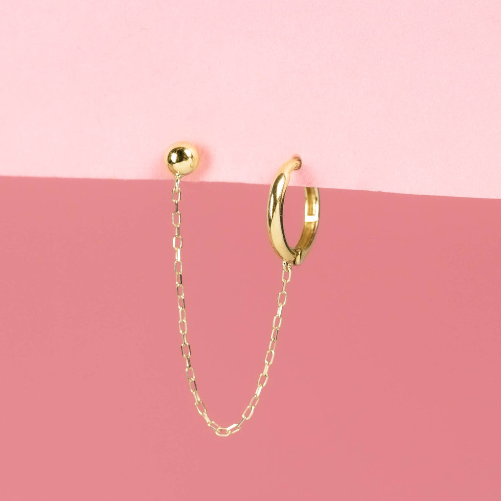 Boucle D'Oreille Unitaire "Clou" - 375/1000