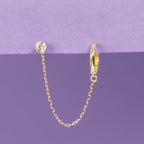 Boucle D'Oreille Unitaire "Emie" - Or Jaune 375/1000