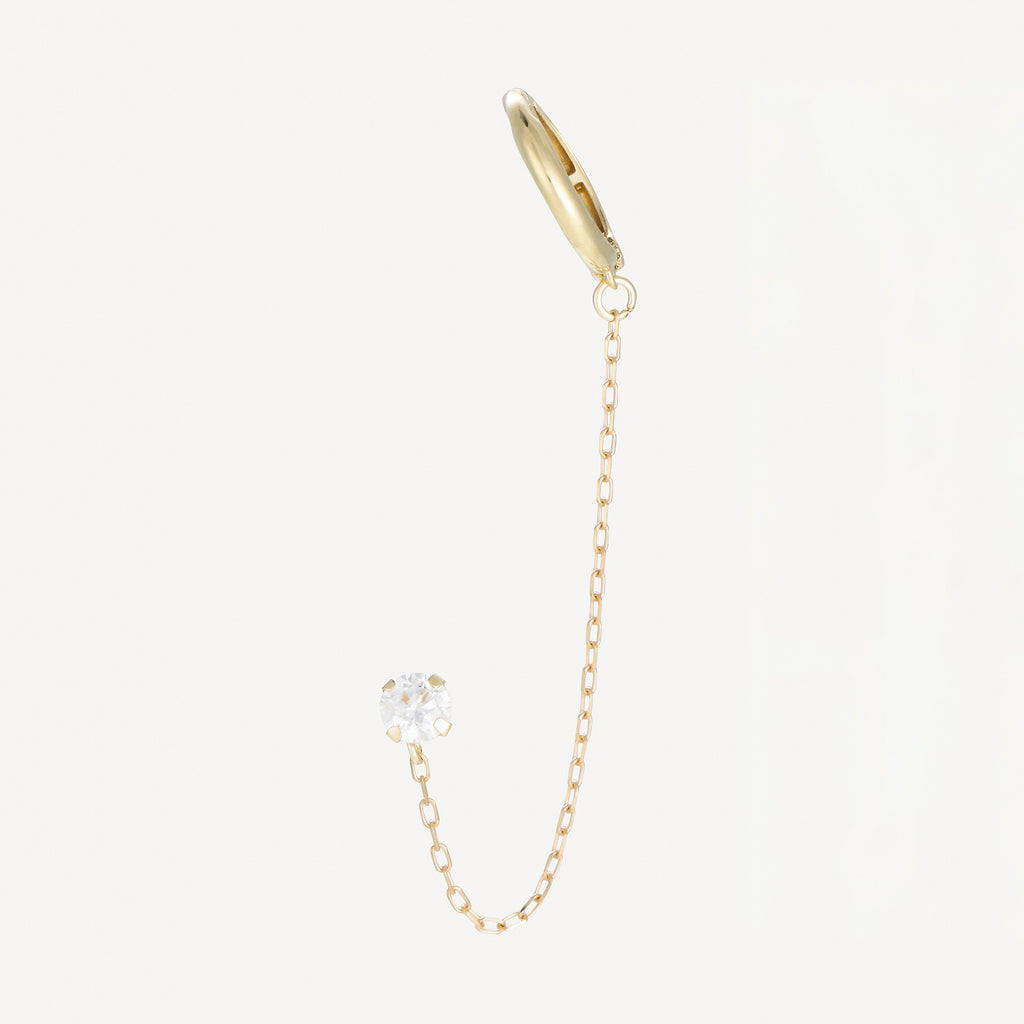 Boucle D'Oreille Unitaire "Emie" - Or Jaune 375/1000