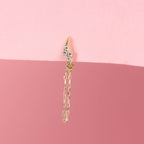 Boucle D'Oreille Unitaire "Double Chaine Foudre" - 375/1000