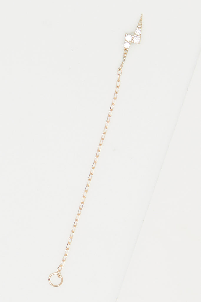 Boucle D'Oreille Unitaire "Double Chaine Foudre" - 375/1000