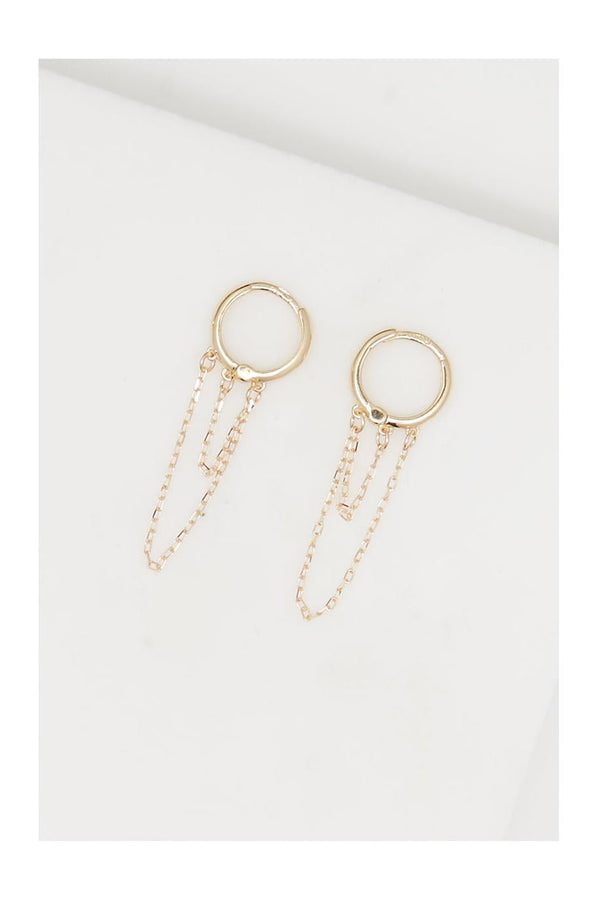 Boucle D'Oreille 9Mm "Double Chaine" 375/1000