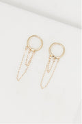 Boucle D'Oreille 9Mm "Double Chaine" - 375/1000