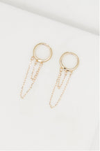 Boucle D'Oreille 9Mm "Double Chaine" - 375/1000