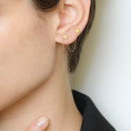 Bijou D'Oreille Unitaire "Double Étoile" - Or Jaune 375/1000