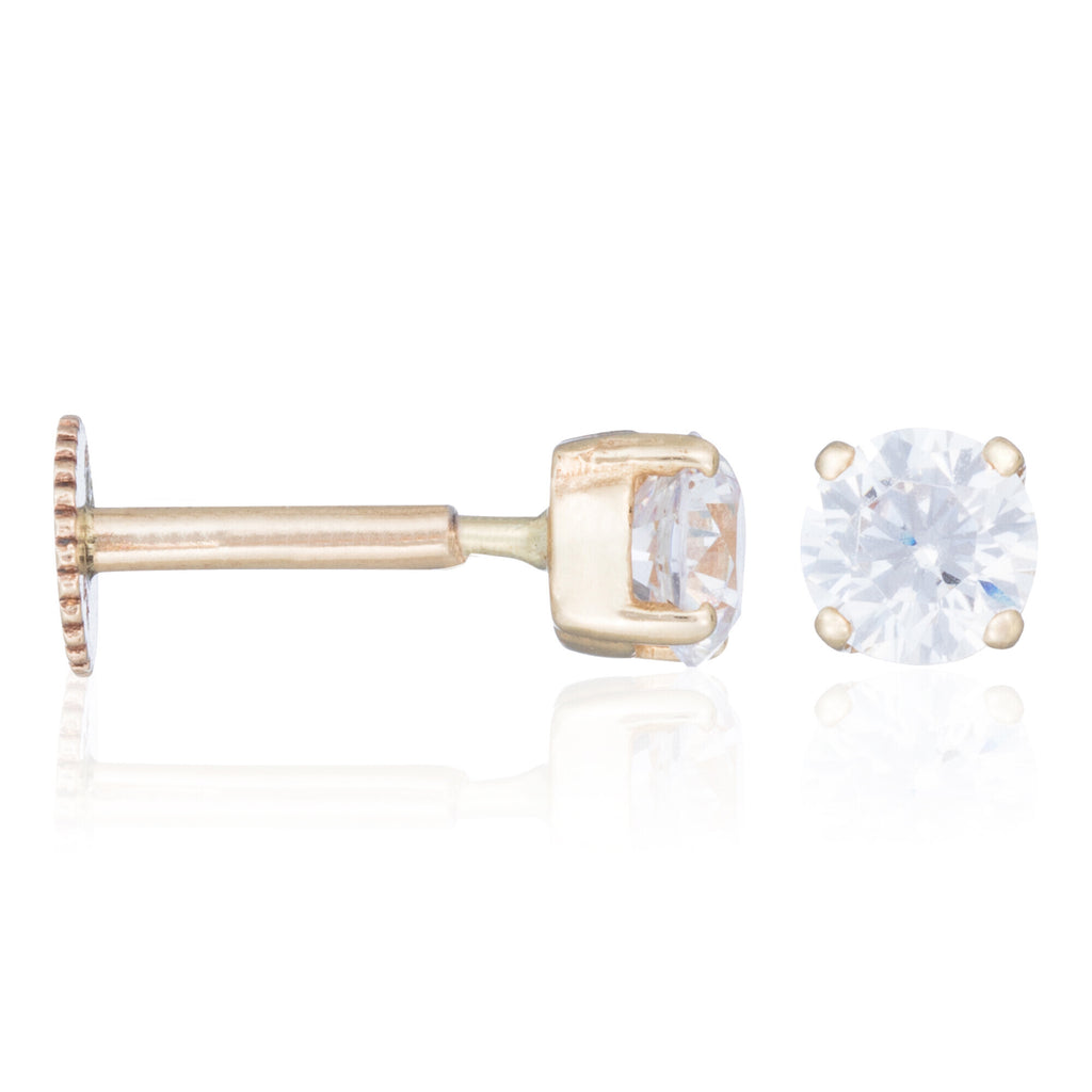 Bijou De Cartilage Unitaire "Pierre Lumière" - Or Jaune 375/1000