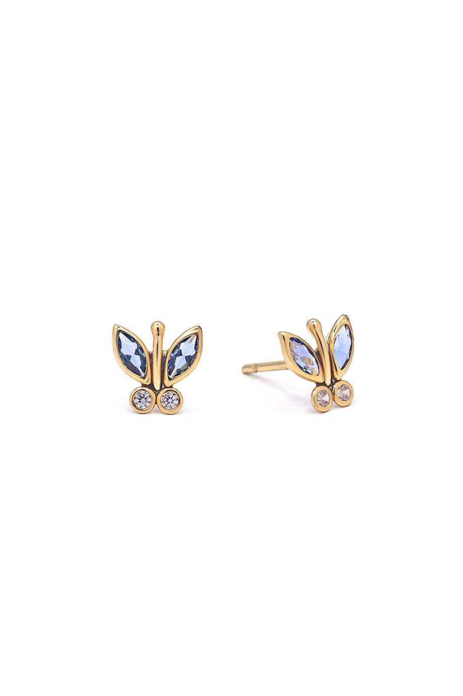Boucles D'Oreilles "Papillon Éclat"  Or Jaune 375/1000