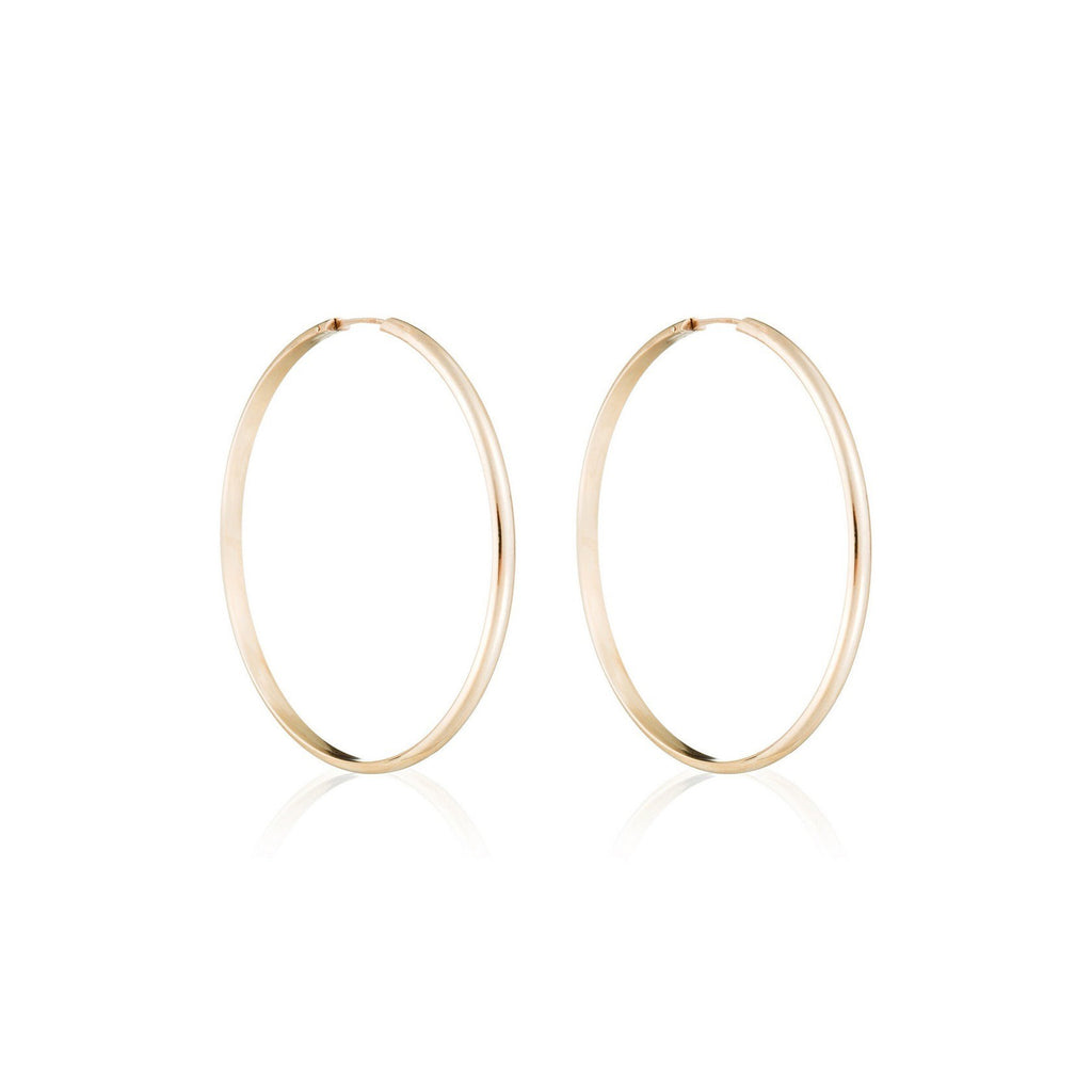 Boucles d'oreilles "Créoles dorées" 50 mm Or Jaune 375/1000