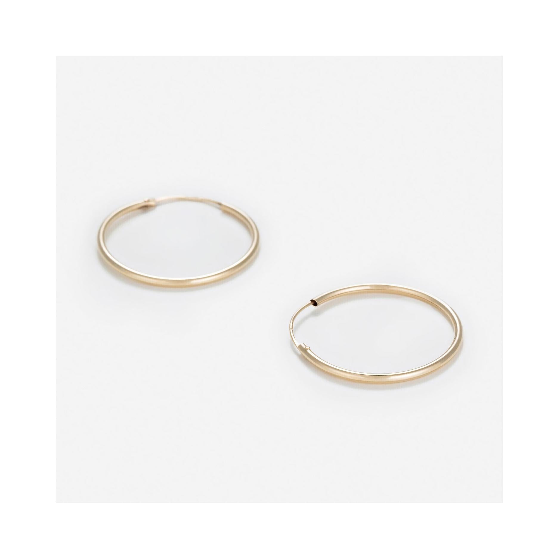 Boucles D'Oreilles "Sublimes Créoles" 20 Mm - Or Jaune 375/1000