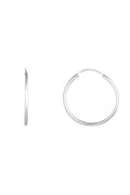 Boucles d'oreilles "Sublime créoles " 20 mm Or Blanc 375/1000