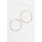 Boucles D'Oreilles "Créoles Lisses" 30 Mm Or Jaune - Or Jaune