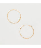 Boucles D'Oreilles "Créoles Twistées 20 Mm" Or Jaune 375/1000 - Or Jaune 375/1000