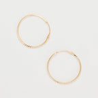 Boucles D'Oreilles "Créoles Twistées 20 Mm" Or Jaune 375/1000