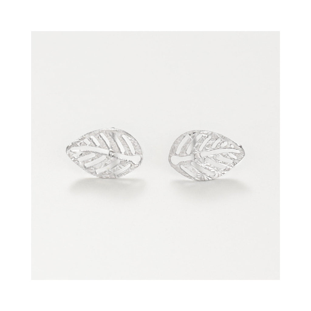 Boucles D'Oreilles " Sous Le Vent " Or Blanc 375/1000