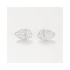 Boucles D'Oreilles " Sous Le Vent " Or Blanc 375/1000