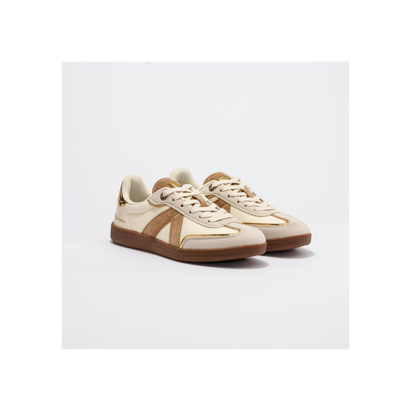 Sneakers Elite Classic Tan-Beige-Pony Hair-Gold