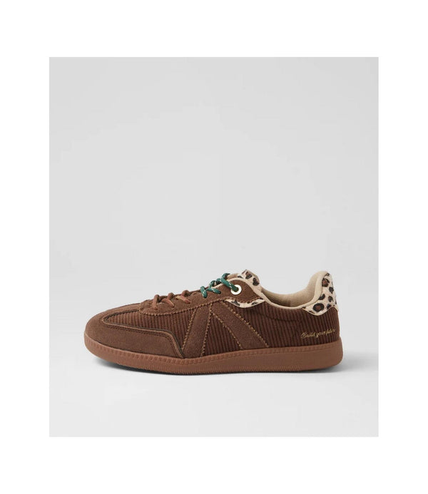 Sneakers Elite Classic - Brown-Corduroy-Leopard