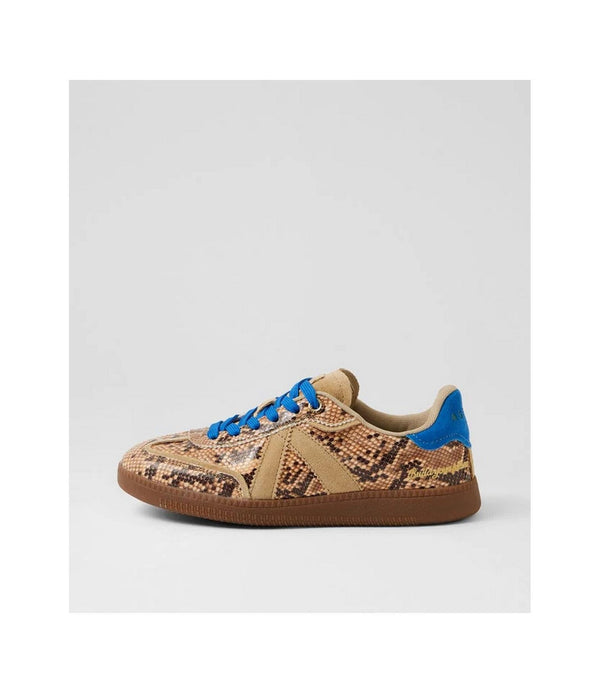 Sneakers Elite Classic - Beige Snake/Blue
