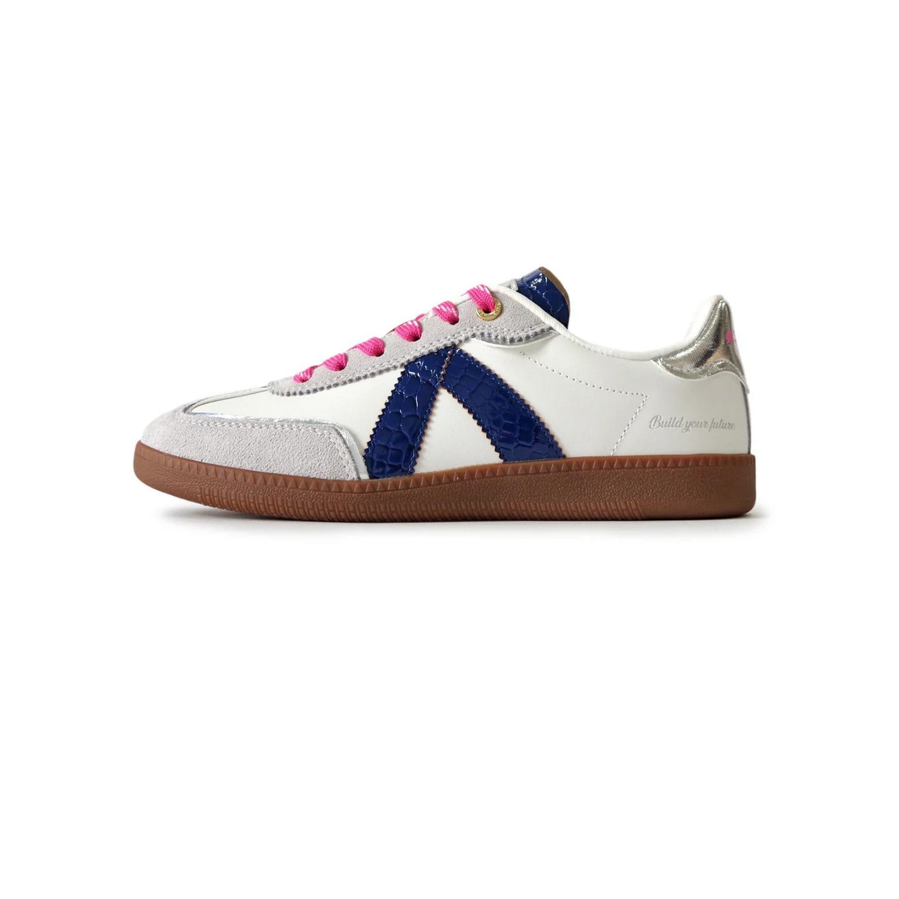 Sneakers Elite Classic - White/ Navy Croc/Silver