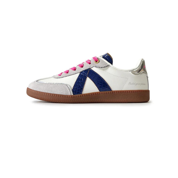 Sneakers Elite Classic - White/ Navy Croc/Silver