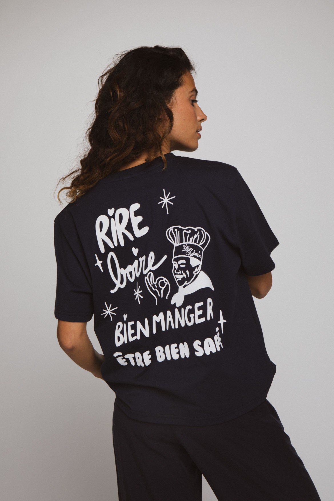 T-Shirt Pizza Yolo Navy