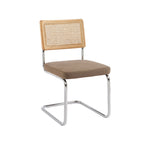 Ella - Lot De 2 Chaises - Velours Côtelé Taupe