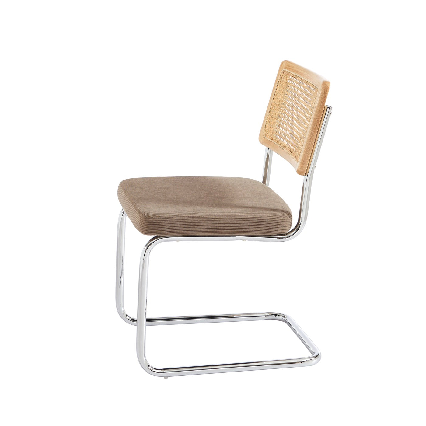 Ella - Lot De 2 Chaises - Velours Côtelé Taupe