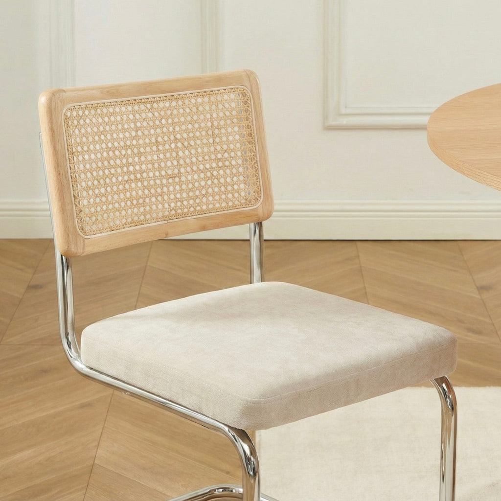 Ella - Lot De 2 Chaises - Tissu Écru