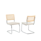 Ella - Lot De 2 Chaises - Tissu Écru